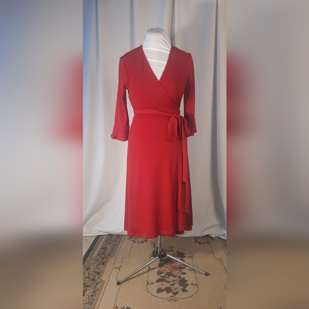 Holiday Wrap Dress - Red